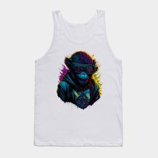 Cool Monkey Lover Sunglasses Art Tank Top